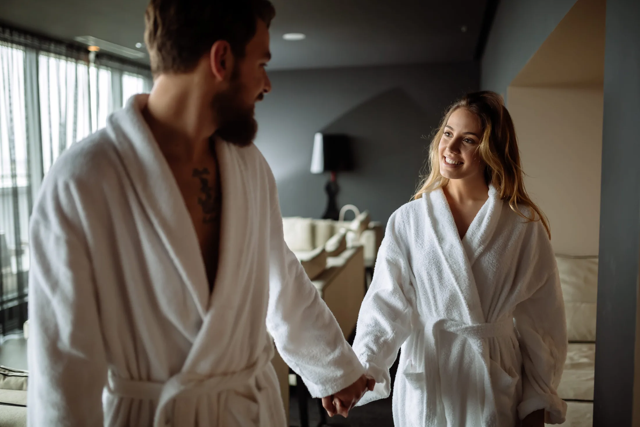 Hotelgäste im Spa-Bereich